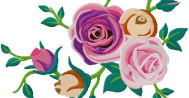 floral machine embroidery design 