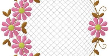 floral machine embroidery design 