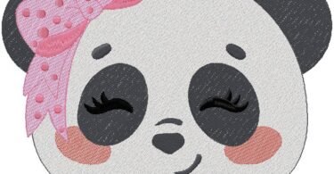 cute Panda embroidery design 