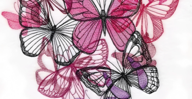 butterflies embroidery design