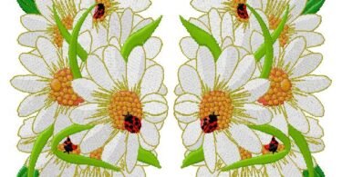 floral machine embroidery design 