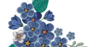 floral machine embroidery design 