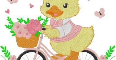 wonderful duck embroidery design