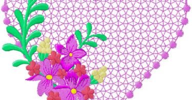 Heart embroidery design