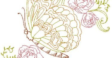 butterfly embroidery design