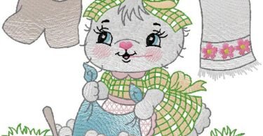 cute Bunny embroidery design