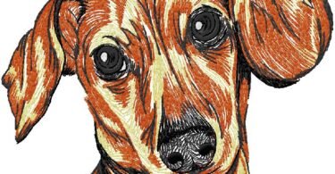 cute Dog embroidery design