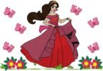 cute princess embroidery design