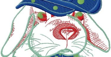 cute puppy embroidery design