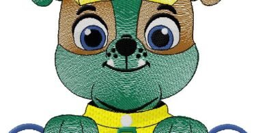 cute Dog machine embroidery design