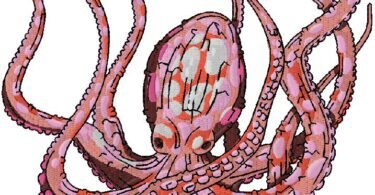 Octopus embroidery design
