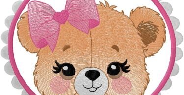 cute Teddy embroidery design