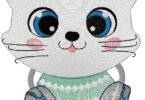 cute cat embroidery design