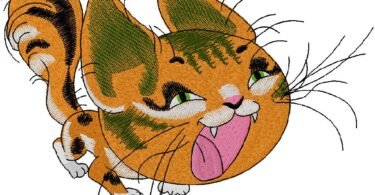 funny Cat embroidery design