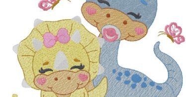 two adorable baby dinosaurs