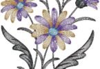 wonderful flowers embroidery design