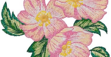 Blush Bloom Elegance – Pink Floral Embroidery Design