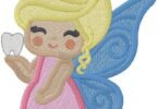 Cute Tooth Fairy Girl Embroidery Design