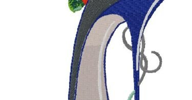 Elegant Floral High Heel Embroidery Design