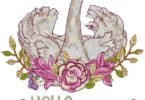 Elegant Swan “Hello Beautiful” Floral Embroidery Design