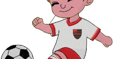Little Soccer Star Embroidery Design