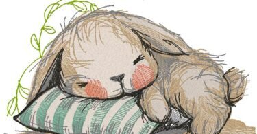 Sleeping Bunny Dream Embroidery Design