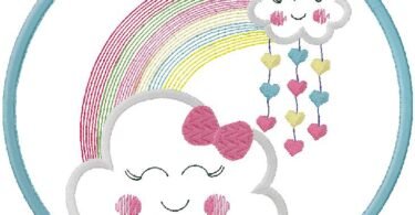 Sweet Rainbow Dreams Embroidery Design