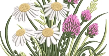 Wildflower Bouquet Embroidery Design