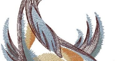 Elegant Koi Fish Embroidery Design