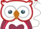 Cute Love Owl Embroidery Design