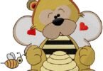 Cute Teddy Bee Embroidery Design