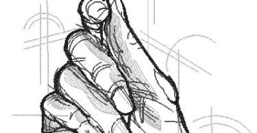 Hand Holding Rose – Sketch Style Embroidery Design