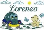 Personalized Baby Car & Puppy Embroidery Design – Lorenzo