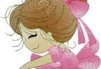 Sweet Little Ballerina Embroidery Design