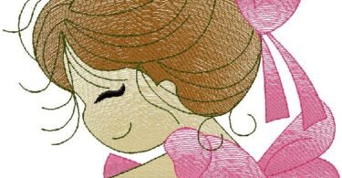 Sweet Little Ballerina Embroidery Design