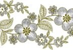 Elegant Floral Vine Embroidery Design