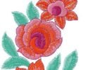 Elegant Floral Rose Embroidery Design Vintage Flower Spray Pattern