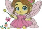Sweet Little Fairy Embroidery Design