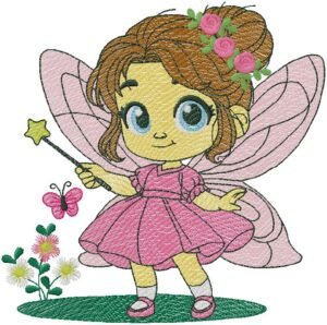 Sweet Little Fairy Embroidery Design - embnew.com