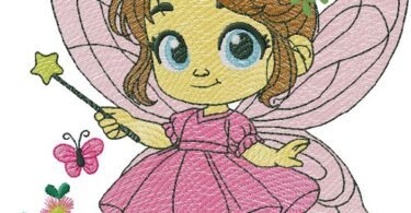 Sweet Little Fairy Embroidery Design